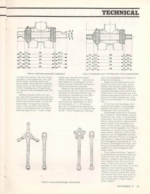 <------ Bicycling Magazine 11-1971 ------> The Custom Bicycle - Part 4 - Finding Spare Parts