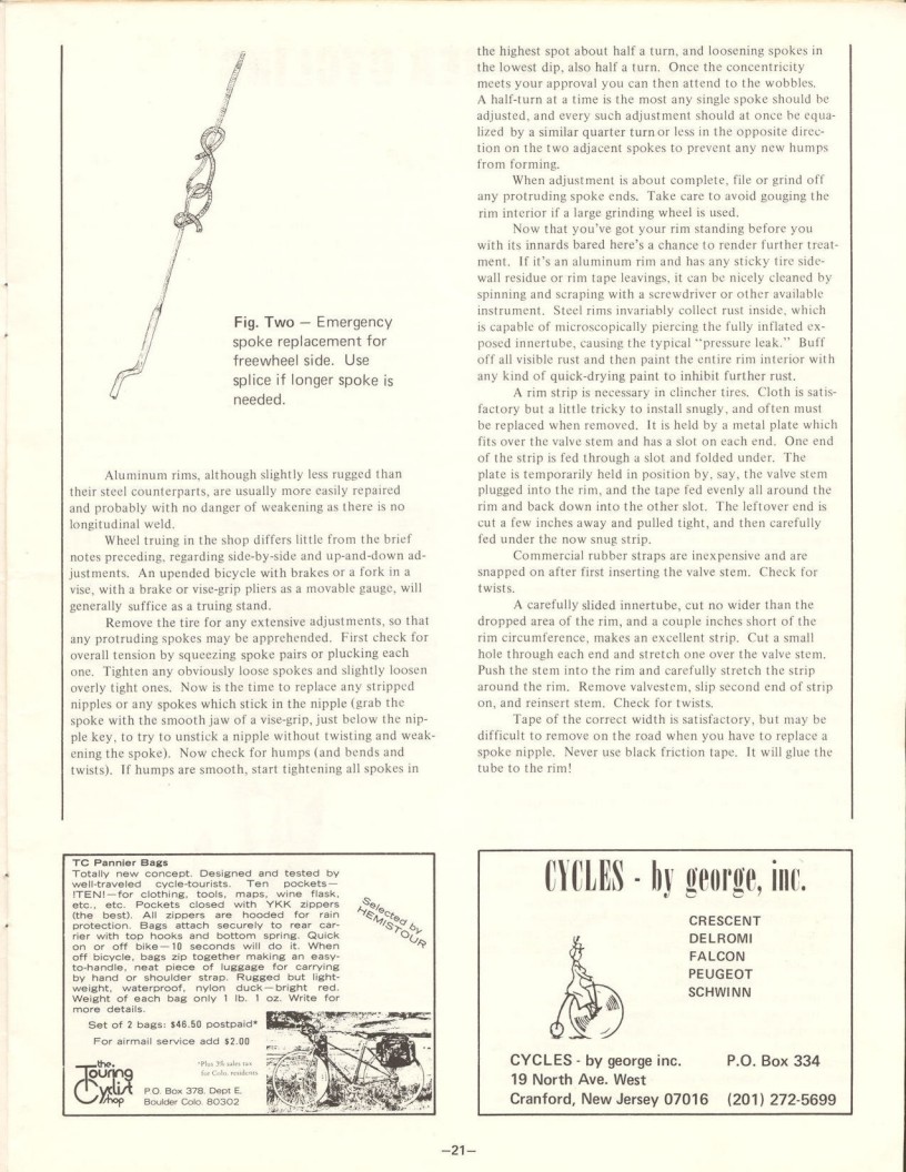 <---------- Bike World 08-1972 ----------> Bike Maintenance:  Rim Problems