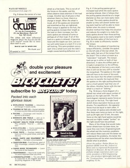 <------ Bicycling Magazine 07-1973 ------> The Whys And Ways Of Wheels