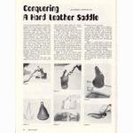 <------ Bicycling Magazine 12-1973 ------> Conquering A Hard Leather Saddle