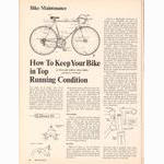 <------ Bicycling Magazine 04-1975 ------> How To Keep Your Bike In Top Running Condition