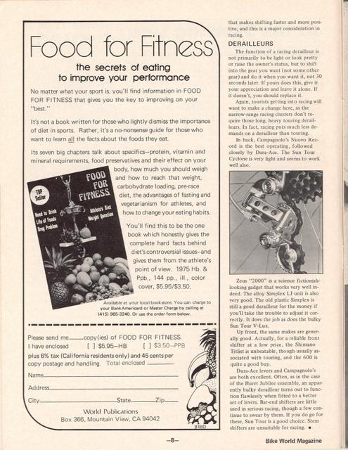 <---------- Bike World 01-1978 ----------> Equipping Your Race Bike - Part 4 - Freewheels & Cogs