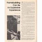 <---------- Bike World 03-1979 ----------> Framebuilding Can Be An Expensive Experience