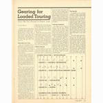 <------ Bicycling Magazine 06-1979 ------> Gearing For Loaded Touring