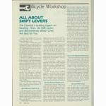 <------ Bicycling Magazine 04-1980 ------> Bicycle Workshop - Part 3 - All About Shift Levers