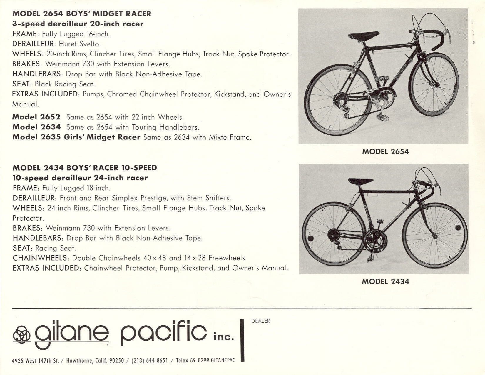 Gitane catalog supplement (1975)