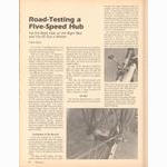 <------ Bicycling Magazine 04-1980 ------> Road Testing A Five Speed Hub