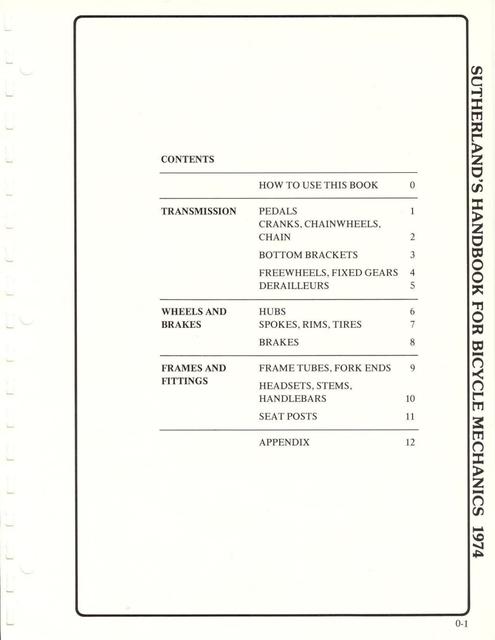 Sutherland’s Handbook For Bicycle Mechanics (1st Edition)