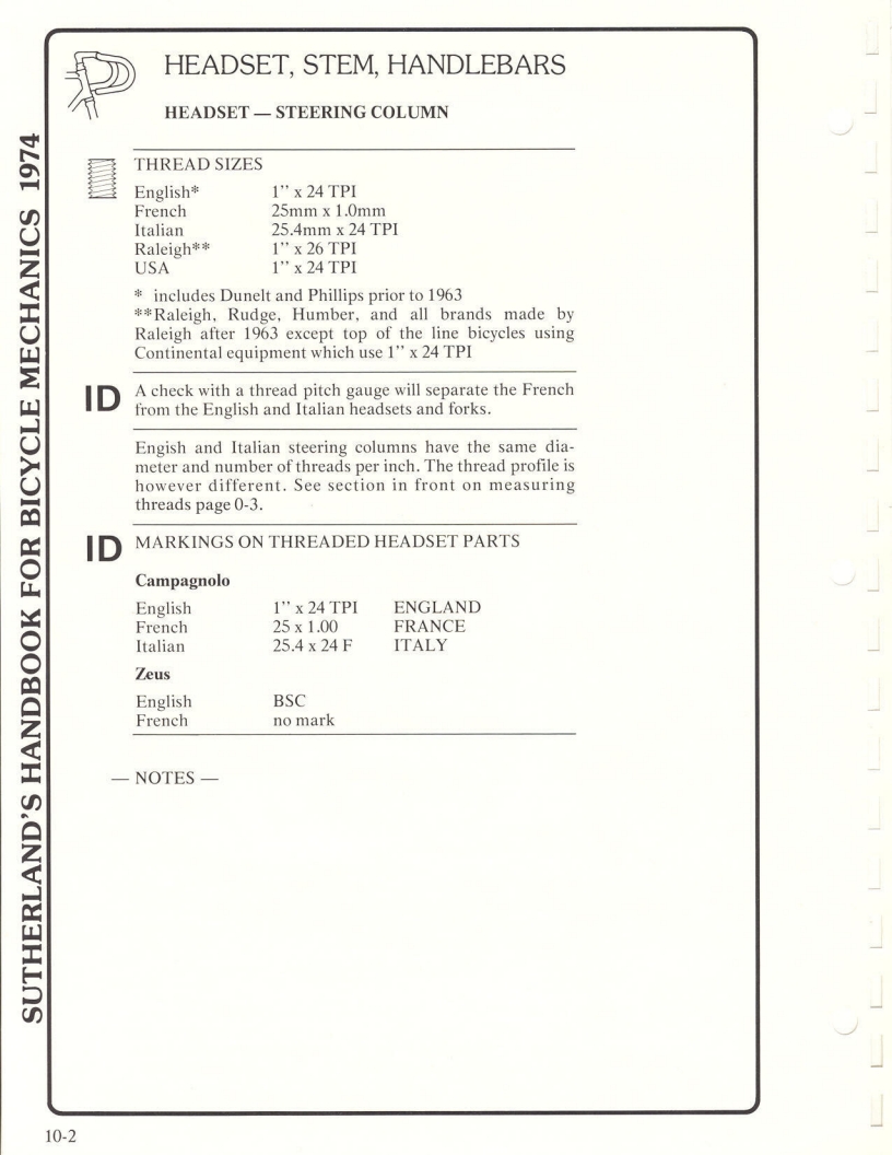 Sutherland’s Handbook For Bicycle Mechanics (1st Edition)