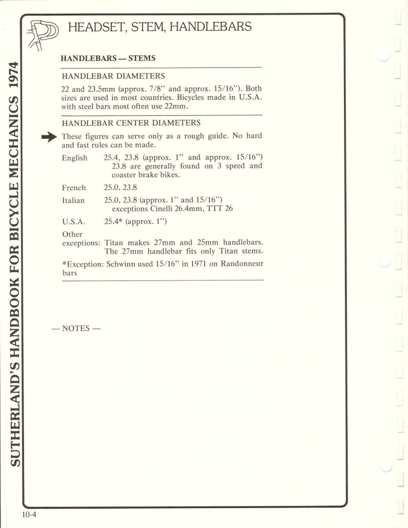 Sutherland’s Handbook For Bicycle Mechanics (1st Edition)