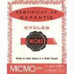 MICMO Guarantee Card (1973)