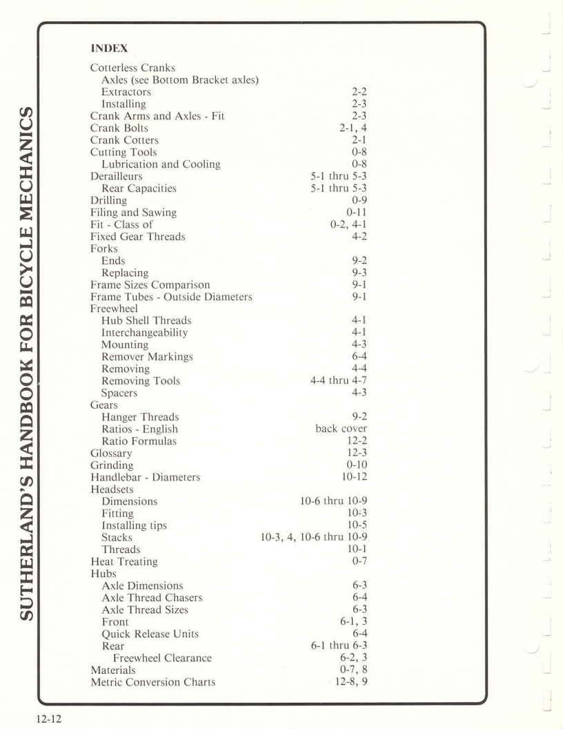 Sutherland’s Handbook For Bicycle Mechanics (2nd Edition)