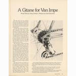 <------ Bicycling Magazine 08-1977 ------> A Gitane For Van Impe - His Tour de France Winning Bike