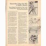 <------ Bicycling Magazine 08-1980 ------> There’s More Than One Way To Build A Tandem