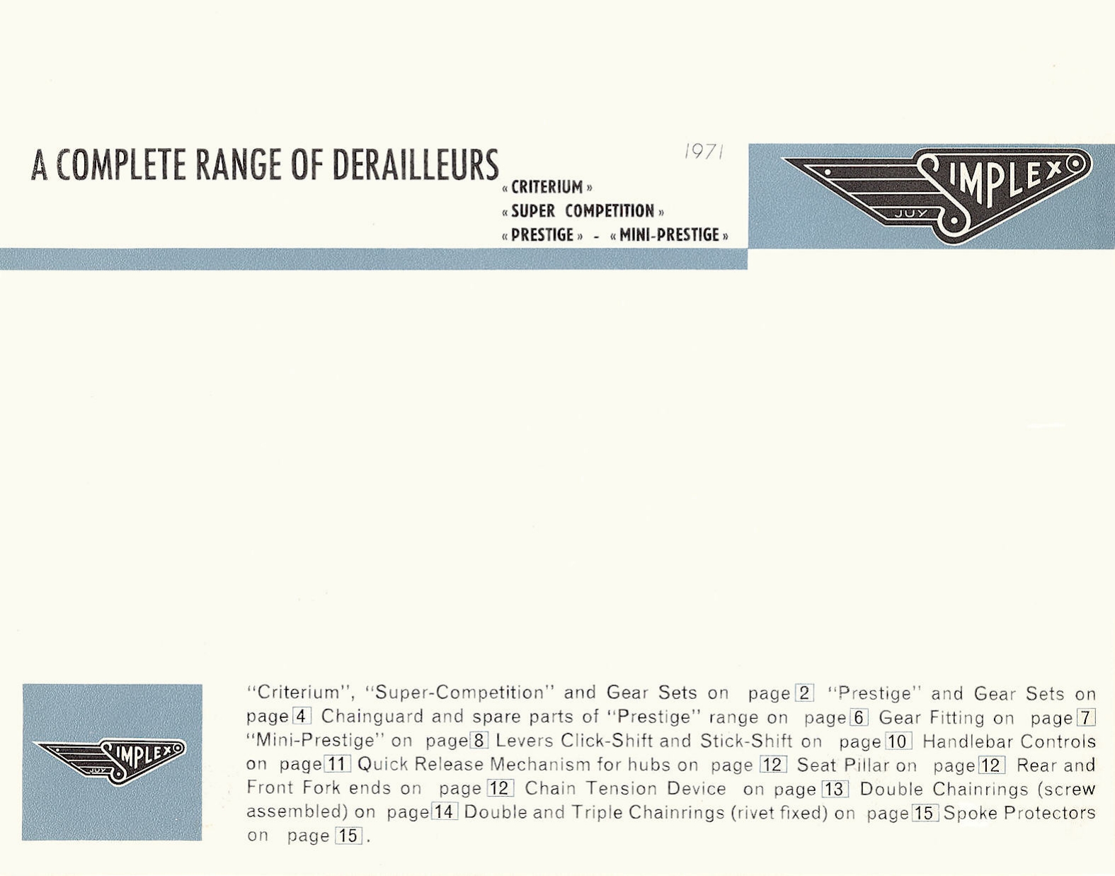 Simplex catalog (1971)