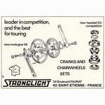 Stronglight series 99 crankset / S5 Competition headset advertisement  (03-1973)