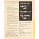 <-- Bicycling Magazine 11-1972 --> Lambert / Viking / Reg Harris