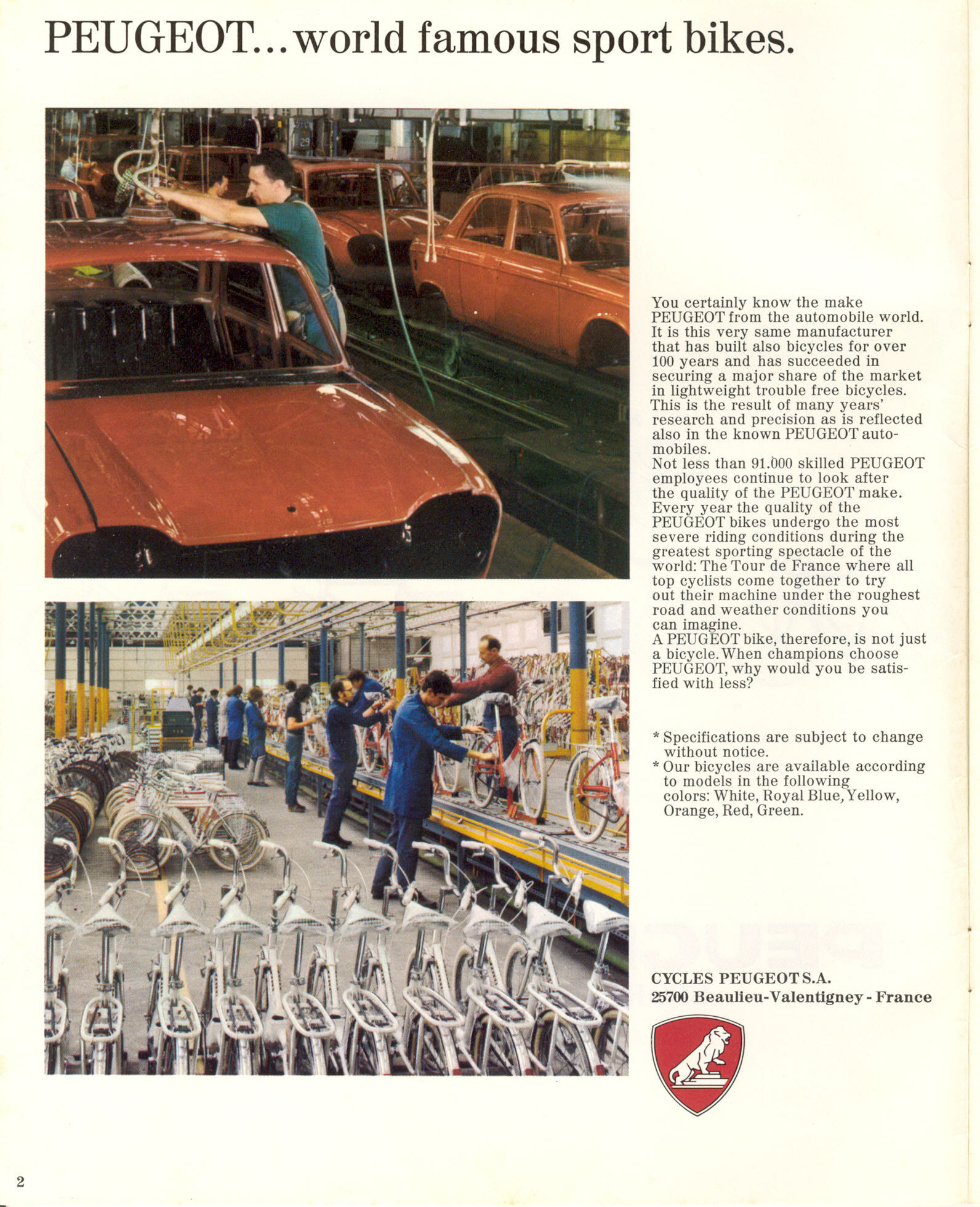 Peugeot catalog (1974)