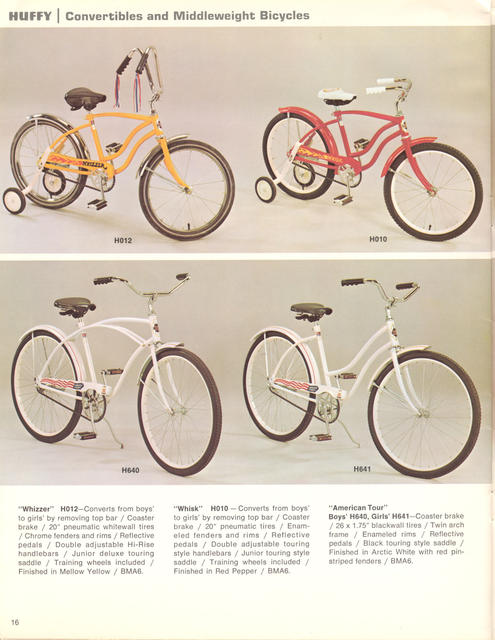 1970 huffy hot sale catalog