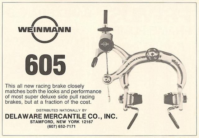 Weinmann 605 clearance brakes