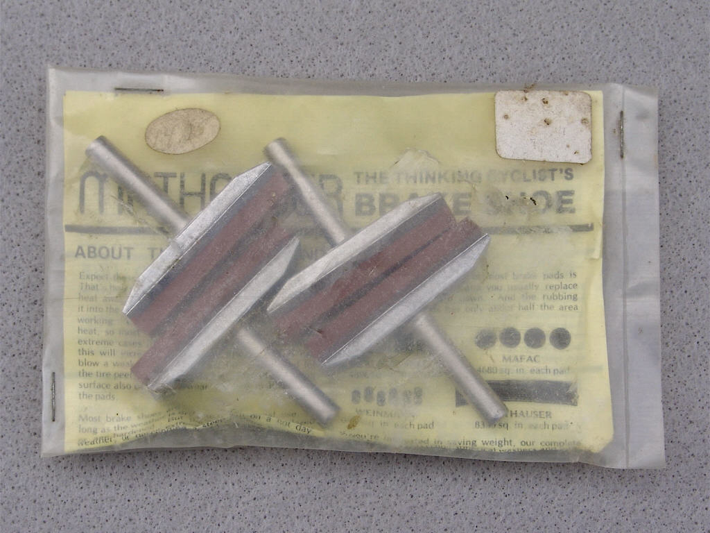 <------------------ SOLD ------------------> Scott / Mathauser brake shoes & pads (NOS) / Mathauser brake shoes