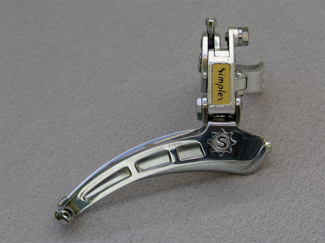 <------------------ SOLD ------------------> Simplex SLJ A 500 front derailleur - circa 1975 to 1977 (USED)