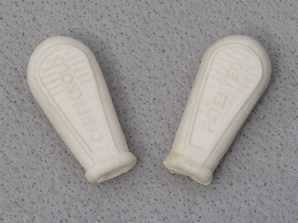 <------------------ SOLD ------------------> Campagnolo rubber lever covers - White (NOS)