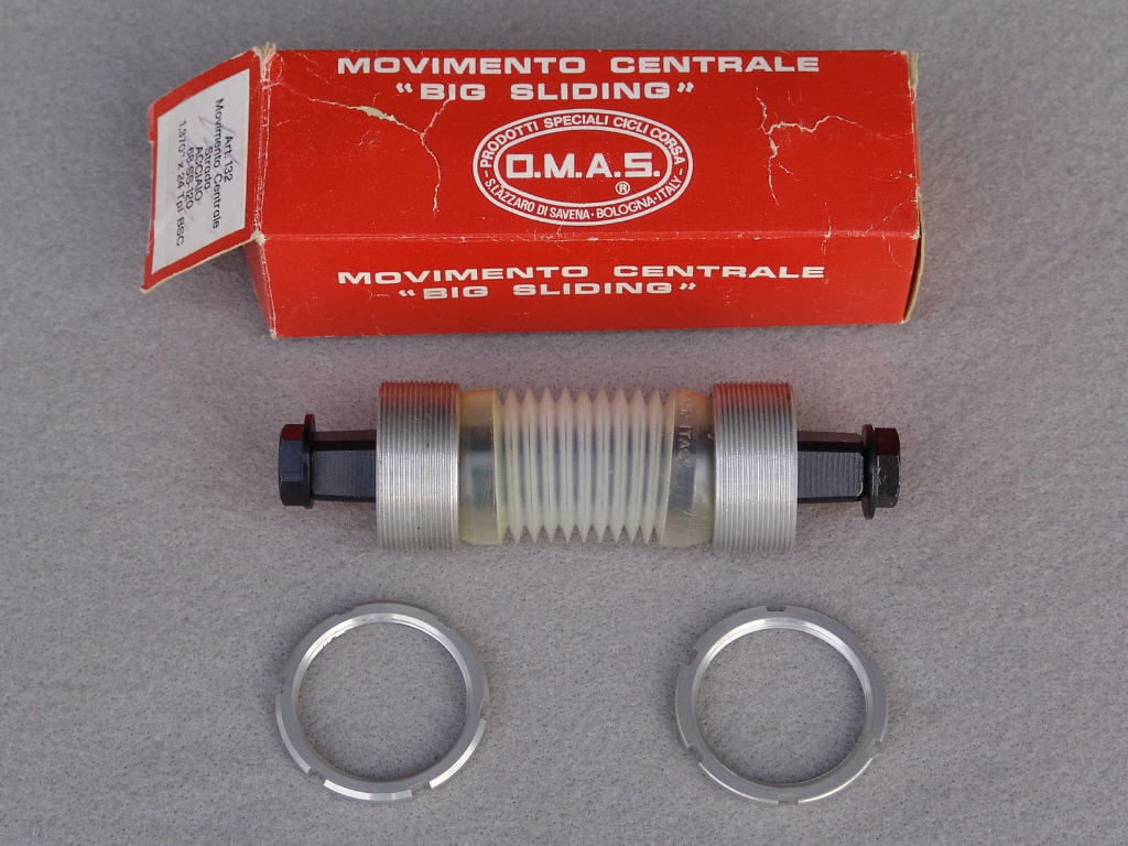 <------------------ SOLD ------------------> OMAS Titanio bottom bracket - titanium - 114 mm - Italian threaded (NOS)