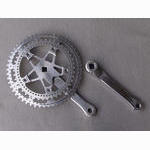 <------------------- SOLD -----------------> Stronglight 105 bis crankset - 42/52 double - 122 mm BCD (NOS / USED)
