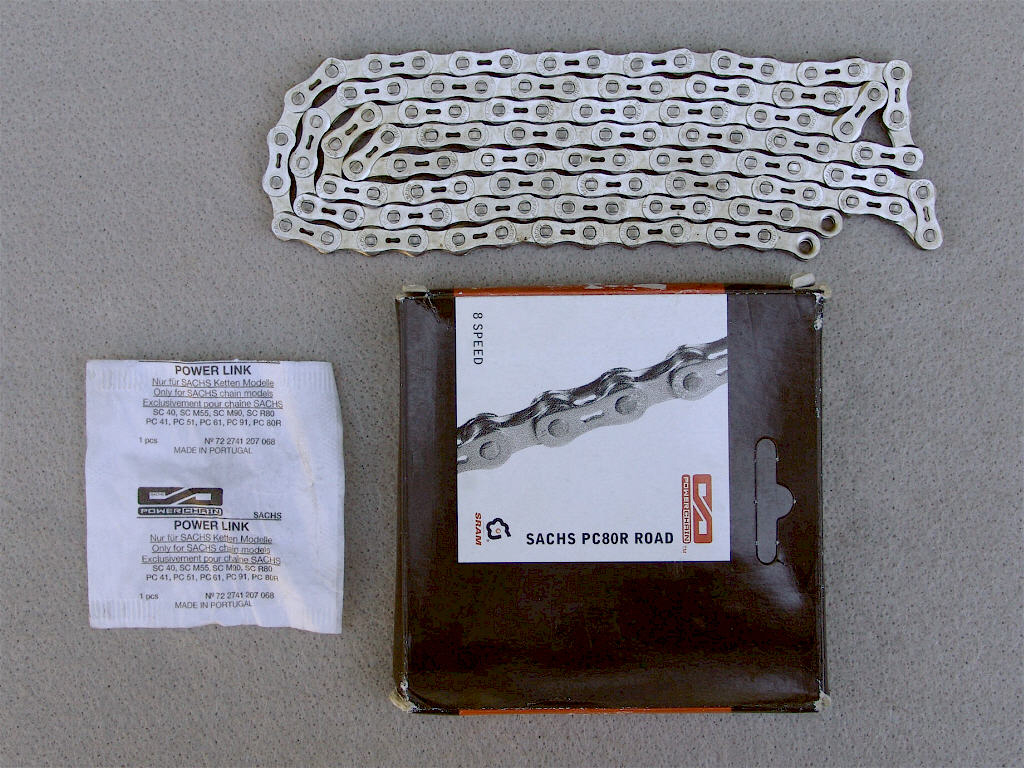 <------------------ SOLD ------------------> Sachs (Sedis / Sedisport) PC-80R chain - nickel plated finish (NOS)