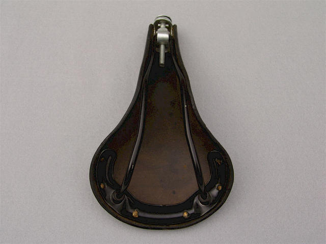 <------------------ SOLD ------------------> Ideale 90 saddle - early painted steel rails - Black - circa pre 1974 (NOS)