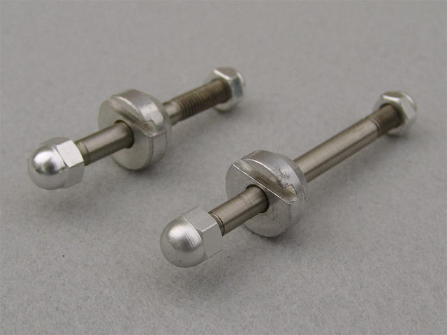 <------------------ SOLD ------------------> O.M.A.S. brake center bolts - titanium - aluminum alloy hardware (NOS)
