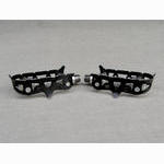 <------------------ SOLD ------------------> Maillard 700 RN Professional pedals - Black anodized alloy cages (USED)