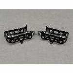 <------------------ SOLD ------------------> Maillard 700 RN Professional pedals - Black anodized alloy cages (USED)