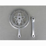 <------------------ SOLD ------------------> Stronglight 105 bis crankset - 42/53 double - 122 mm BCD (USED)