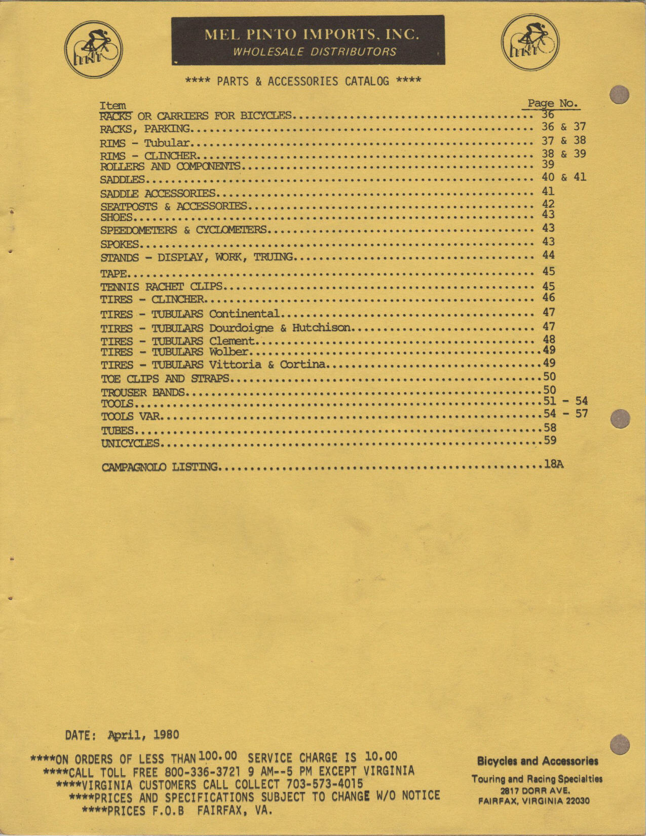 Mel Pinto Imports / MPI catalog (1980)