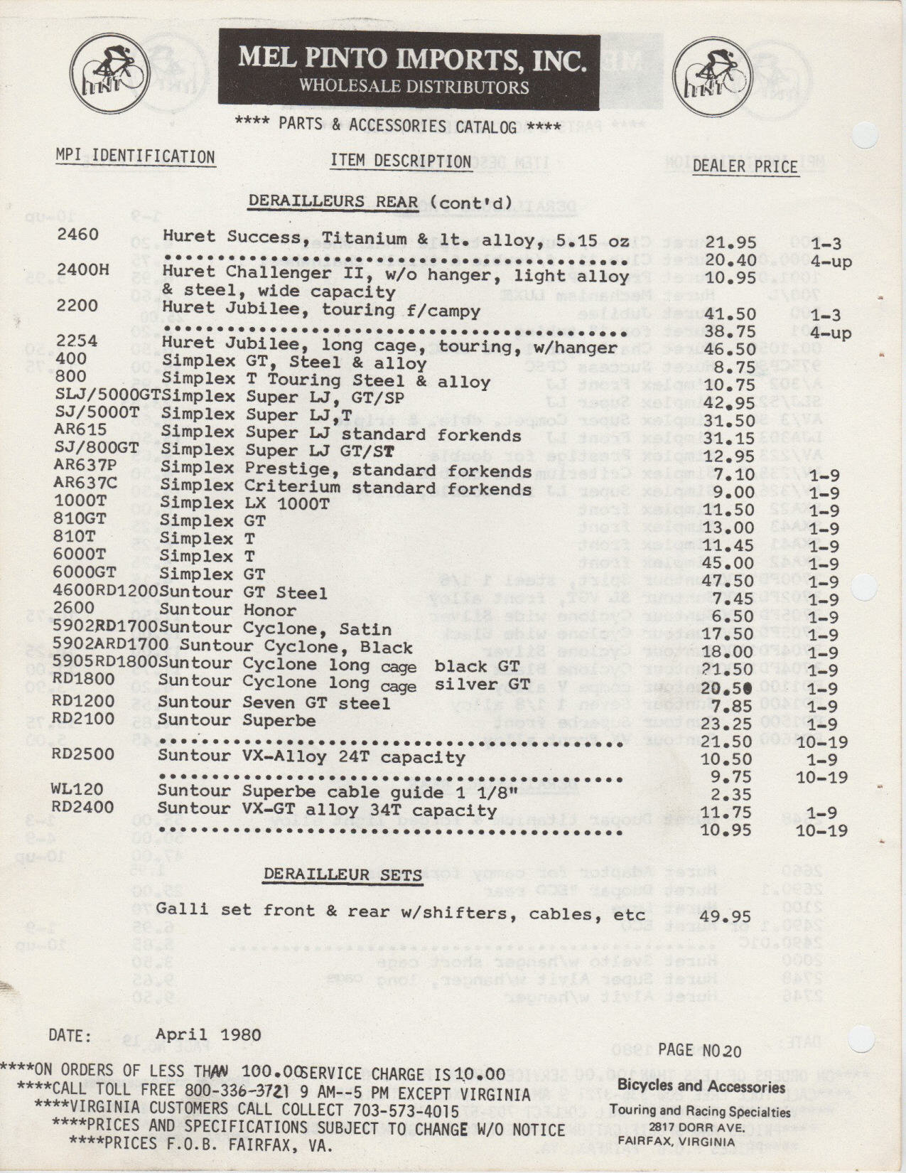 Mel Pinto Imports / MPI catalog (1980)