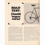 <------ Bicycling Magazine 04-1969 ------> Cinelli Super Corsa