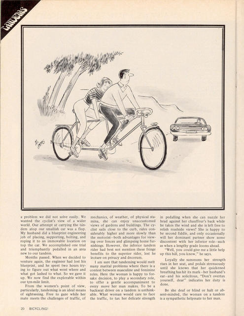 <------ Bicycling Magazine 11-1969 ------> Gitane Europa Tandem