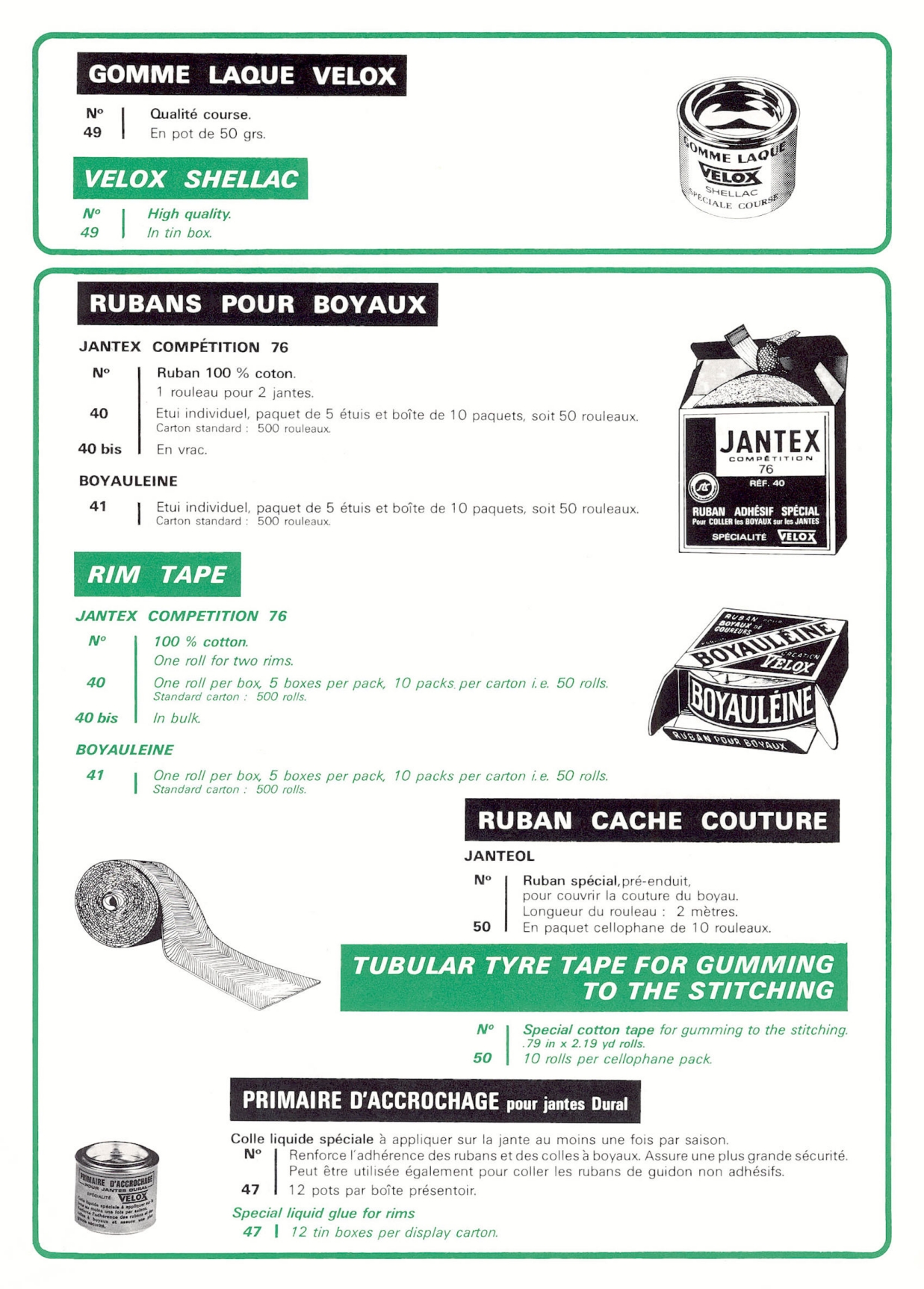 Velox / Tressostar / Tressorex / Tresseol / Guidoline / Plastilac catalog (1985)