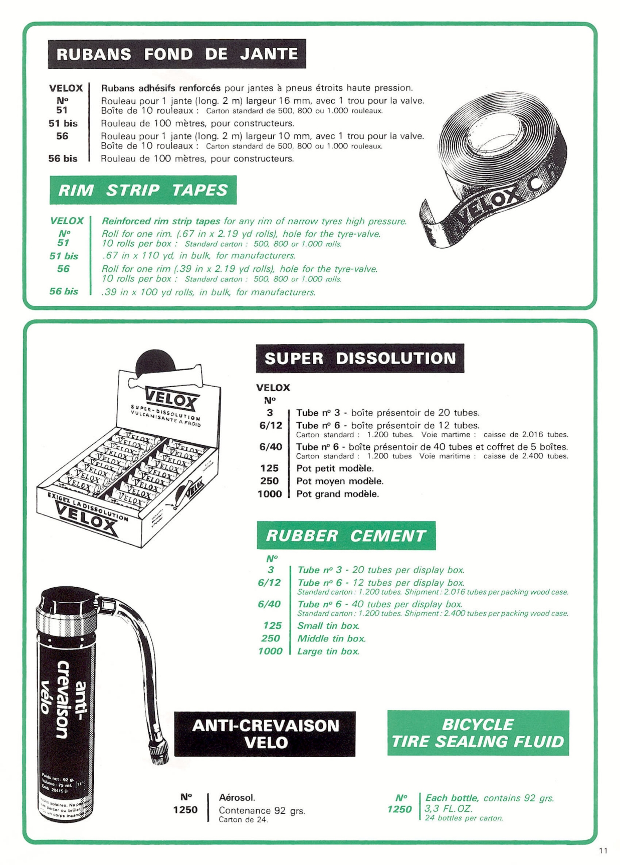 Velox / Tressostar / Tressorex / Tresseol / Guidoline / Plastilac catalog (1985)