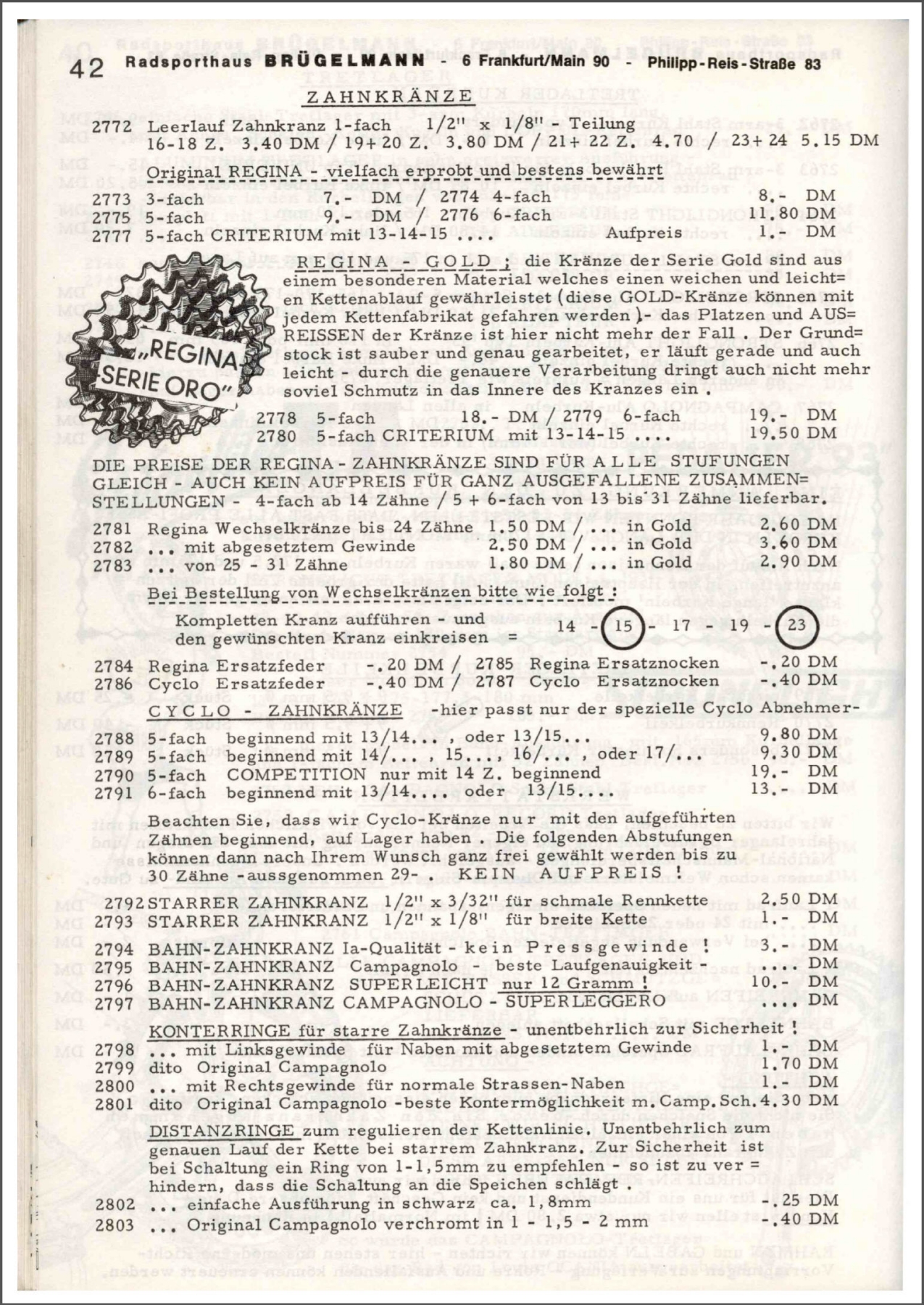 Brügelmann catalog (1972)