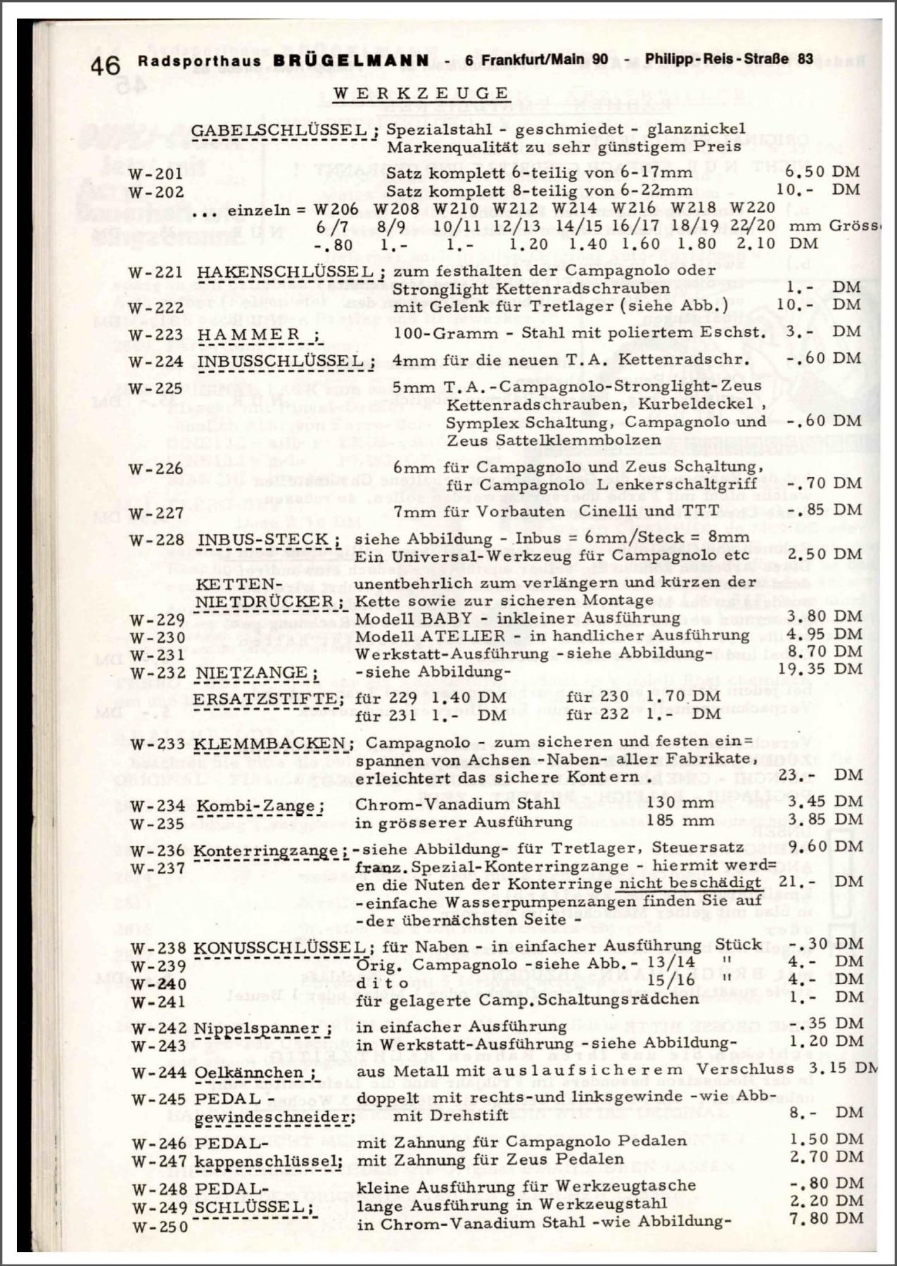 Brügelmann catalog (1972)