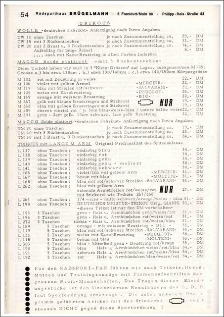Brügelmann catalog (1972)