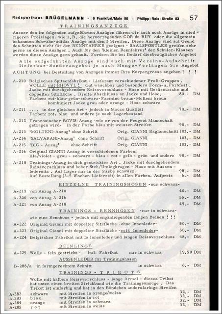 Brügelmann catalog (1972)