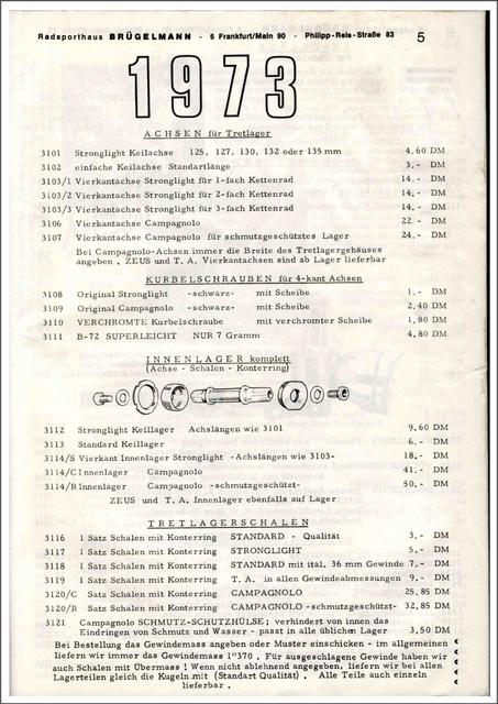 Brügelmann catalog (1973)