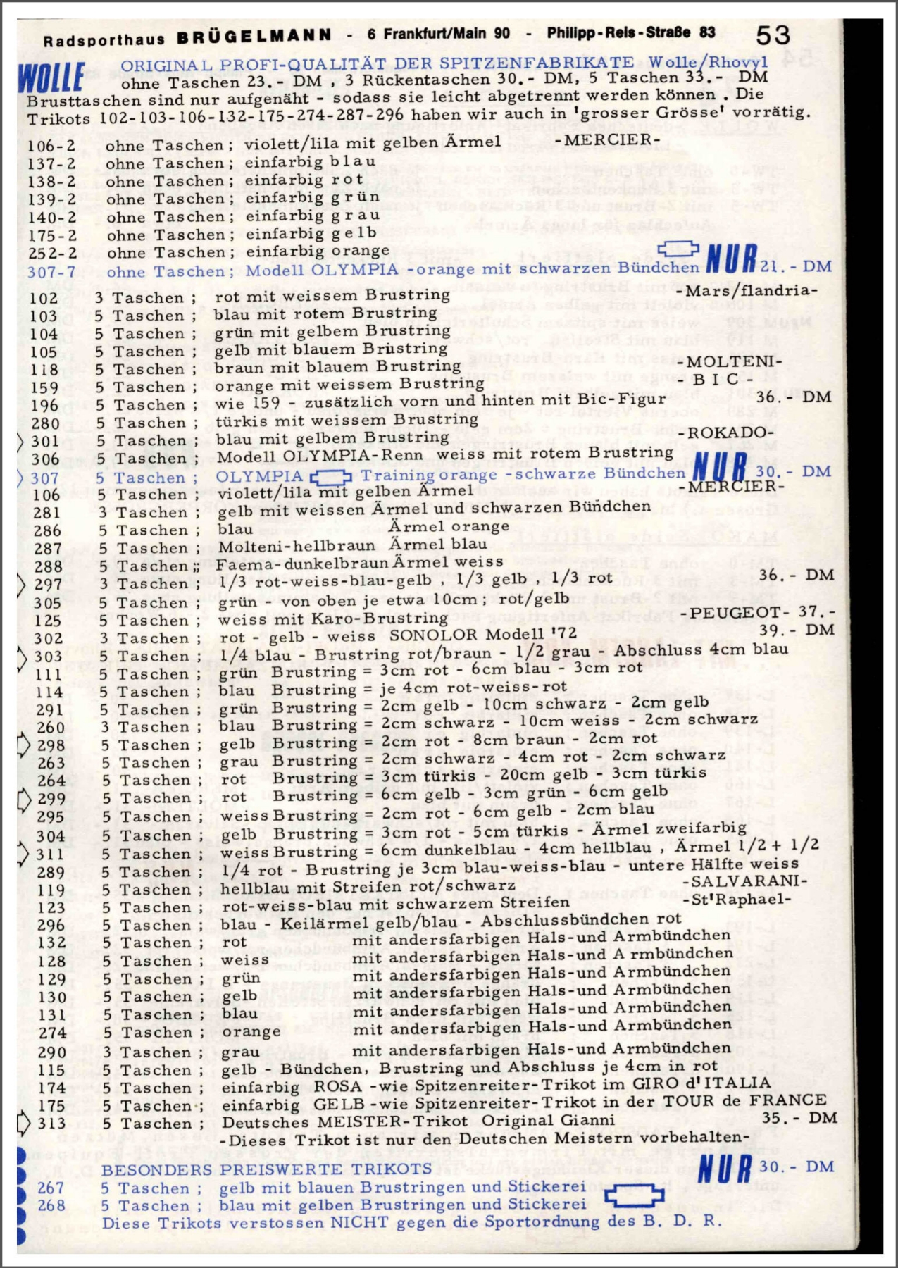 Brügelmann catalog (1973)