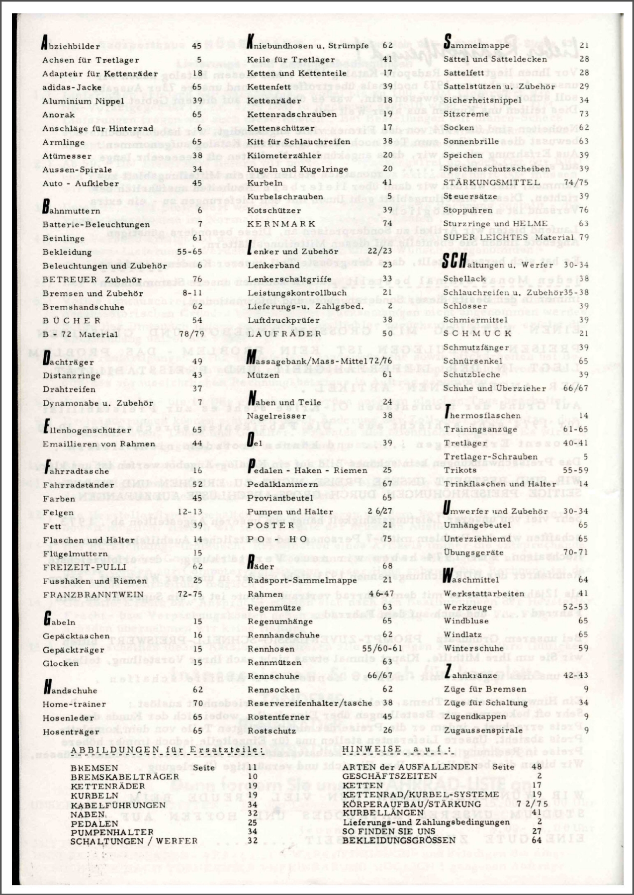 Brügelmann catalog (1974)