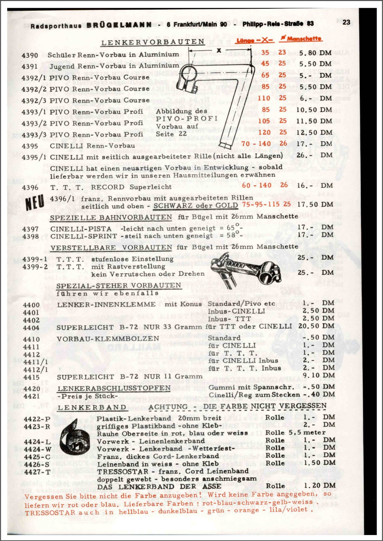 Brügelmann catalog (1974)