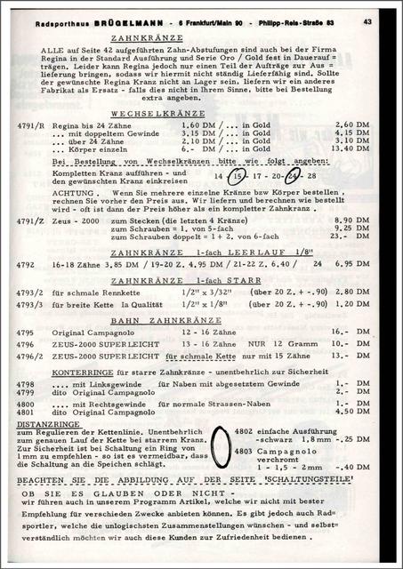 Brügelmann catalog (1974)